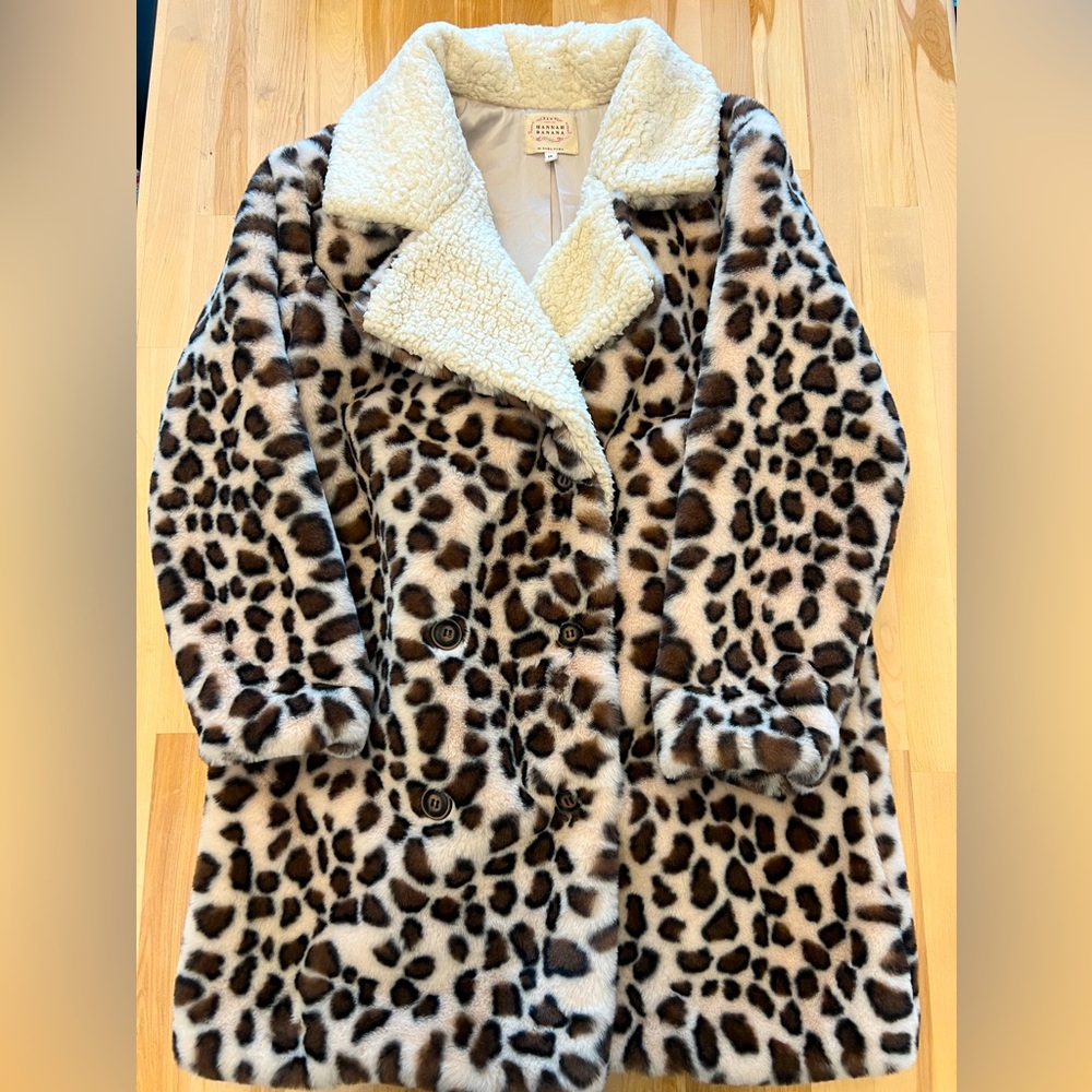 Hannah Banana Girls Faux Fur Coat size 14